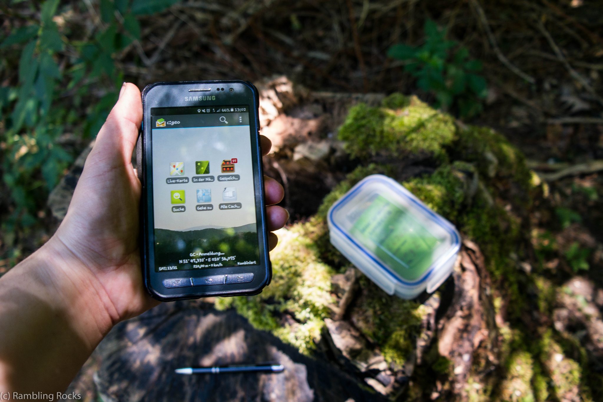 Smartphone Geocaching